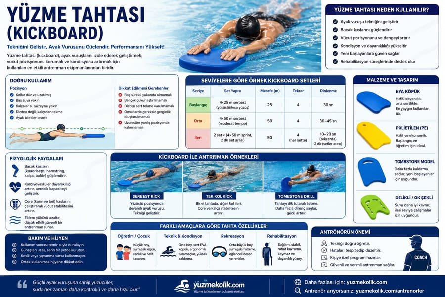 Yüzme Tahtası (Kickboard) Nedir? Faydaları ve Teknikleri