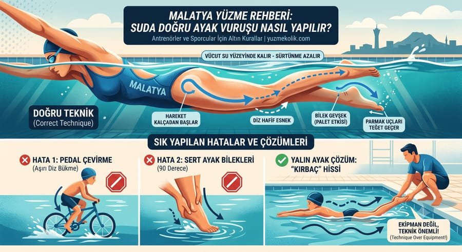 Malatya Yüzme: Doğru Ayak Vuruşu Nasıl Yapılır? | Yuzmekolik