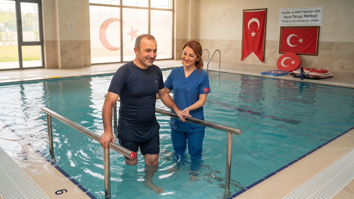Gazi ve şehit aileleri için aqua terapi